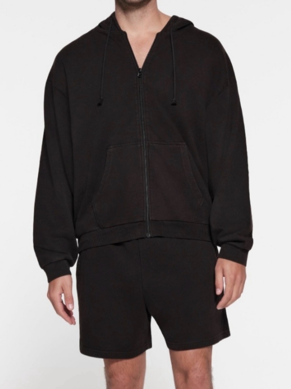 SKIMS Men's Full-Zip Hooded Sweatshirt